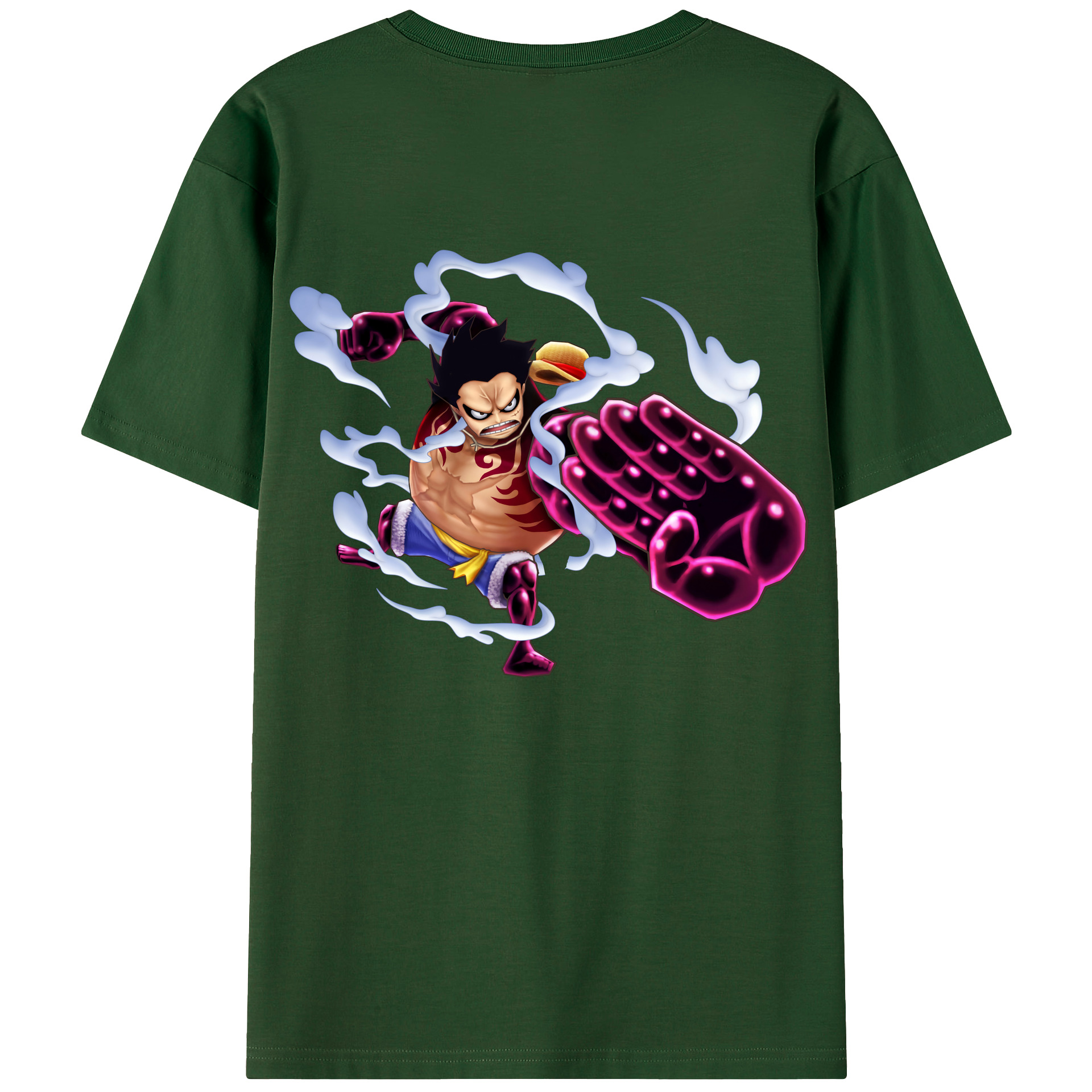 ワンピース モンキー・D・ルフィ ONE PIECE Monkey D. Luffy 綿100％半袖Tシャツ（背面プリント）